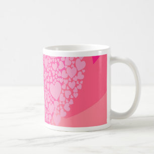 Taza De Café Corazones rosas para San Valentín