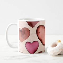 Taza De Café Corazones Rústicos