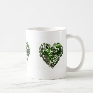 Taza De Café Corazones verdes de la hoja