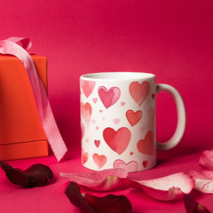 Taza De Café Corazones vibrantes   Colorido   EL DÍA DE SAN VAL