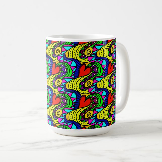 Taza De Café Corazones vivos (Anverso derecho)