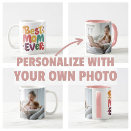 Taza De Café Corazones y estrellas de la mejor mamá de todos