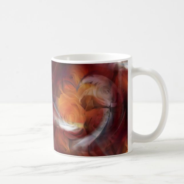 Taza De Café Corazones y Rosas (Derecha)