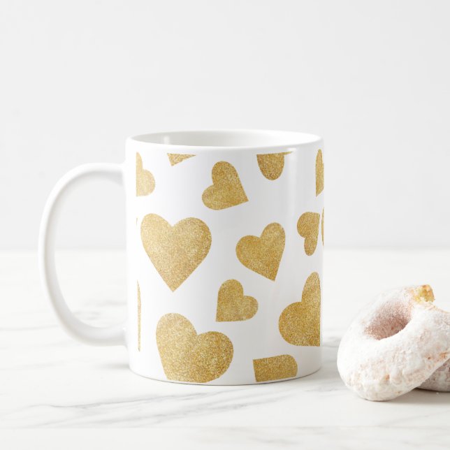 Taza De Café Corazones yuxtapuestos (Con donut)