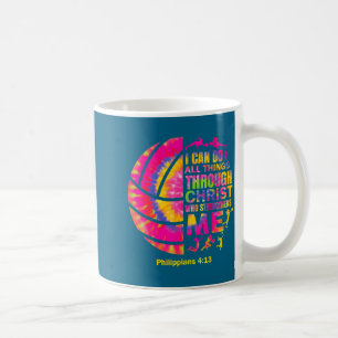 Taza De Café Corbata de Cristo adolescente de voleibol femenino