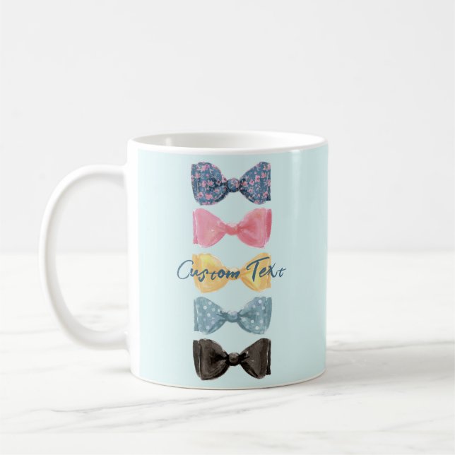 Taza De Café Corbatas de lazo personalizadas (Izquierda)
