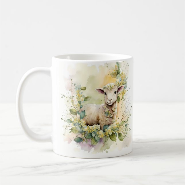 Taza De Café Cordero acuático de primavera (Izquierda)