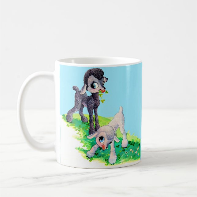 Taza De Café cordero blanco negro (Izquierda)
