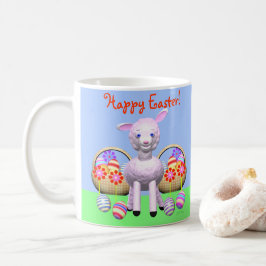 Taza De Café Cordero de Pascua feliz y canastas