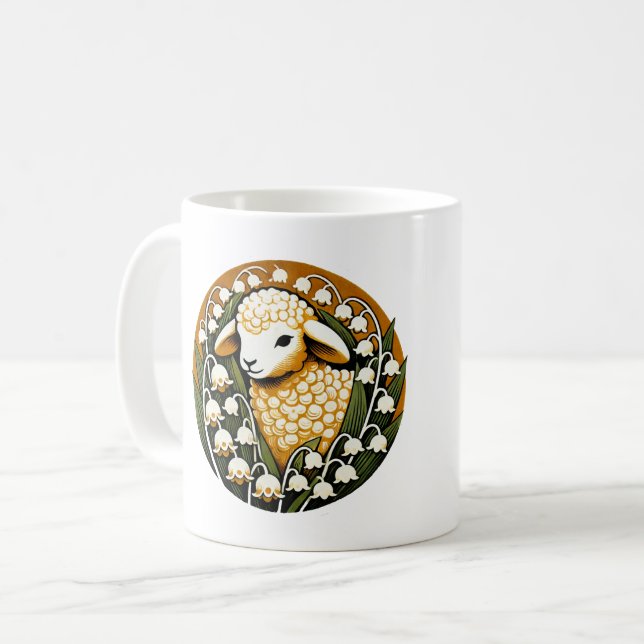 Taza De Café Cordero de primavera (Anverso izquierdo)