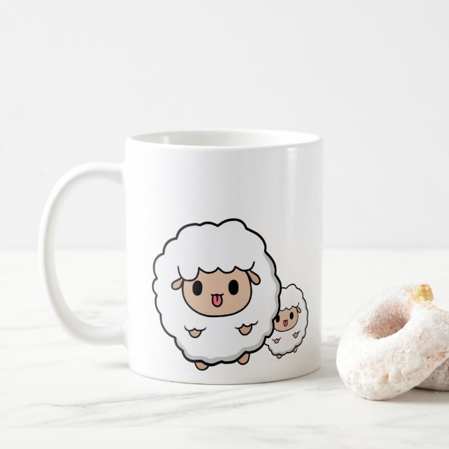 Taza De Café Cordero lindo (Con donut)