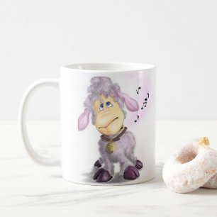 Taza De Café Cordero pequeño con cola de campanilla