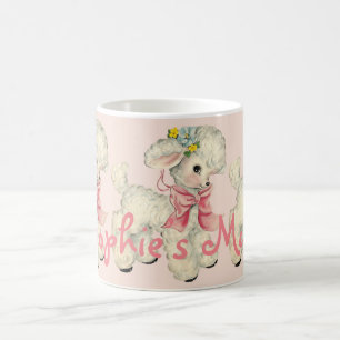 Taza De Café Cordero retro Personnalised de Pascua