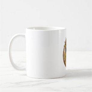 Taza De Café Cordón de auriculares de Jesús atrapado en la peri