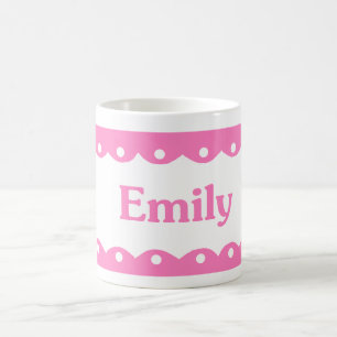 Taza De Café Cordón rosado conocido de Emily