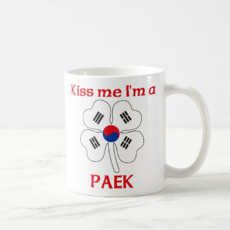 Taza De Café Coreanos personalizada me besan que soy Paek