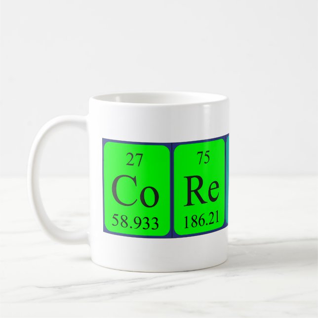 Taza De Café Corentin periódica table name mug (Izquierda)