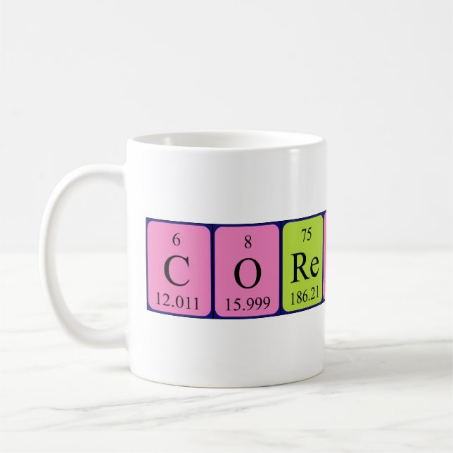 Taza De Café Corentin periódica table name mug (Izquierda)