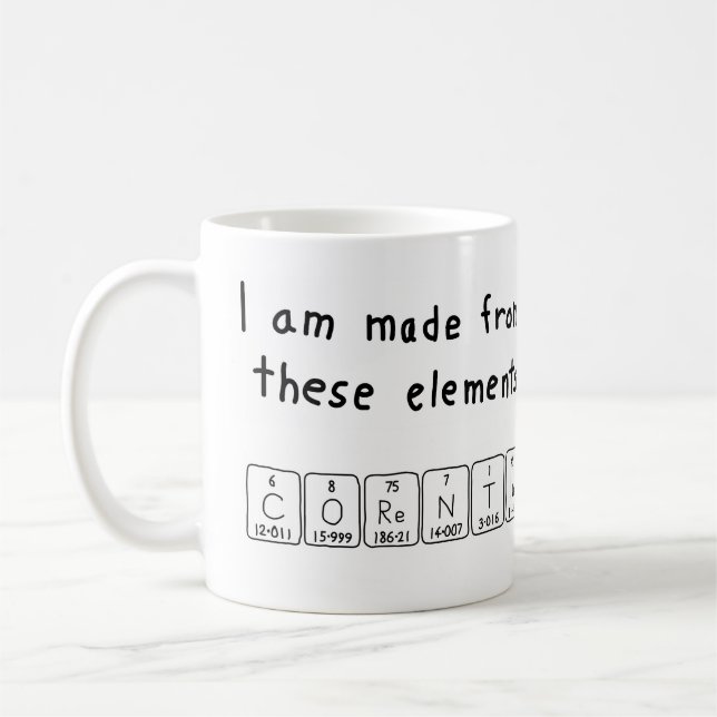 Taza De Café Corentin periódica table name mug (Izquierda)