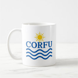 Taza De Café CORFU Grecia, ondas solares