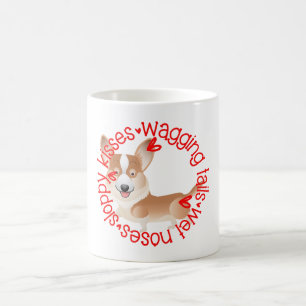 Taza De Café Corgi, besos descuidados