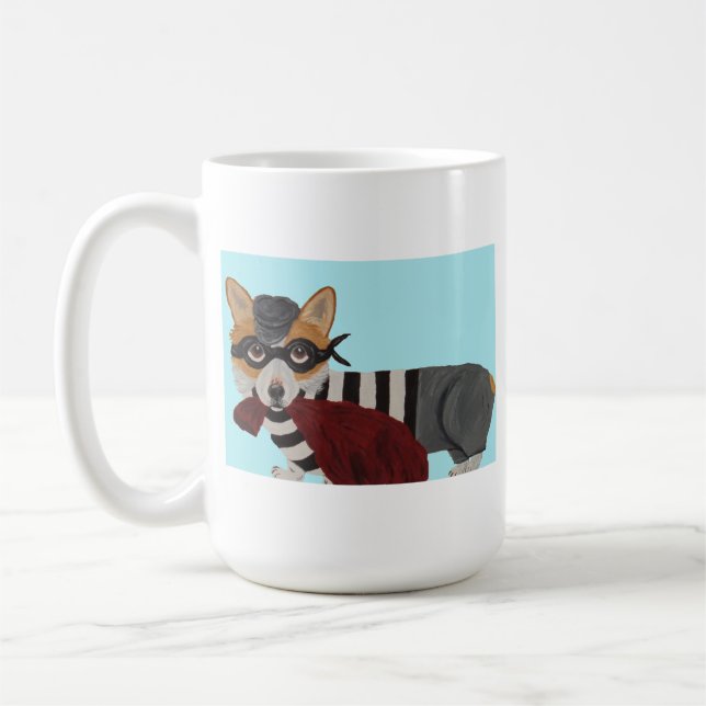 Taza De Café Corgi Burglar Mug (Izquierda)
