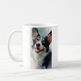 Taza De Café Corgi cardigan acuarela