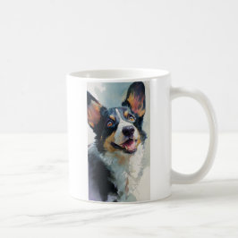Taza De Café Corgi cardigan acuarela
