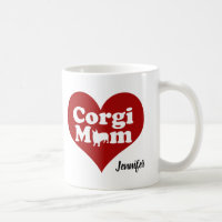 Corgi Corgi Mamá Corazón Rojo