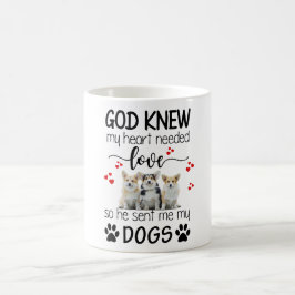 Taza De Café Corgi Dios supo que mi corazón necesitaba amor Cor