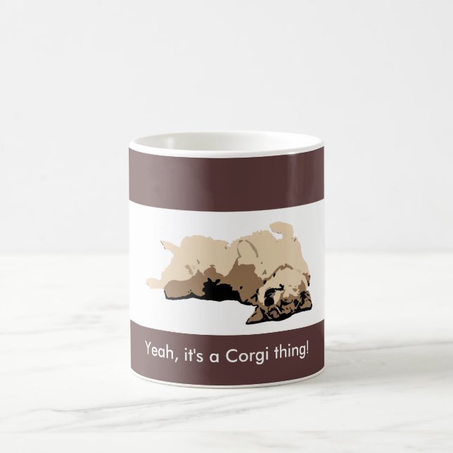 Taza De Café Corgi el dormir Galés (Centro)