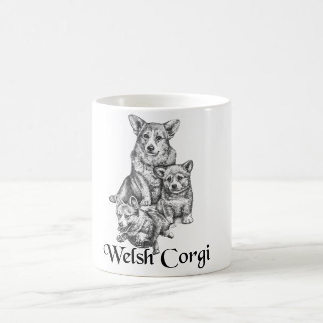 Taza De Café Corgi galés (Centro)