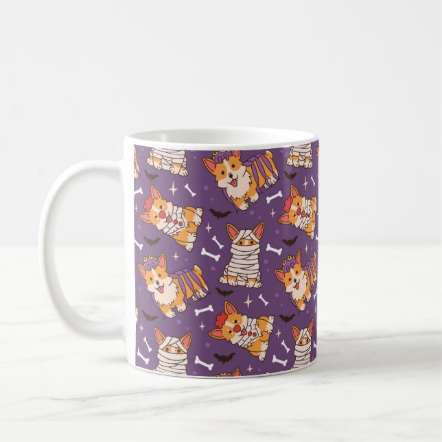Taza De Café Corgi Halloween Mug (Izquierda)