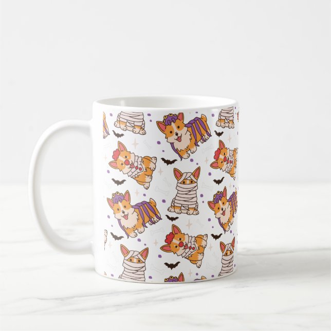 Taza De Café Corgi Halloween Mug (Izquierda)