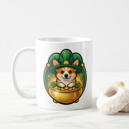 Taza De Café Corgi Leprechaun Pot of Gold St. Patrick’s Day T