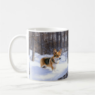 Taza De Café Corgi Let It Snow Navidades