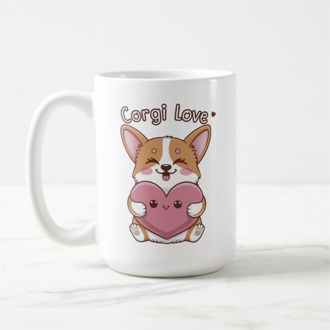 Taza De Café Corgi Love (Izquierda)