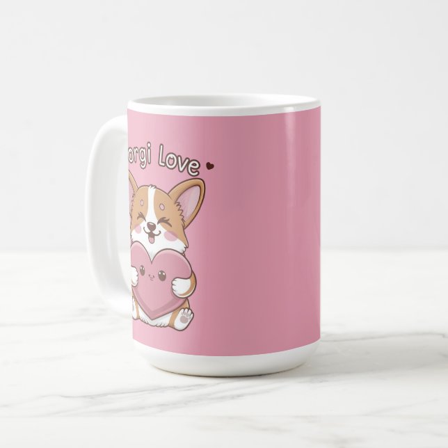 Taza De Café Corgi Love (Anverso izquierdo)