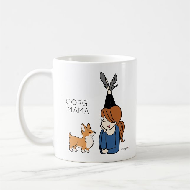 Taza De Café Corgi Mama Coffee Mug personalizado (Izquierda)