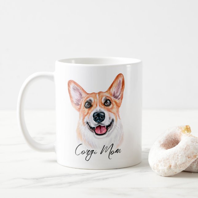 Taza De Café Corgi Mom Mug (Con donut)