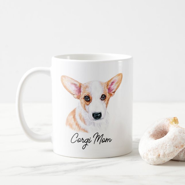 Taza De Café Corgi Mom Mug (Con donut)