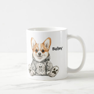 Taza De Café Corgi Personalizado con Disfraz de Halloween