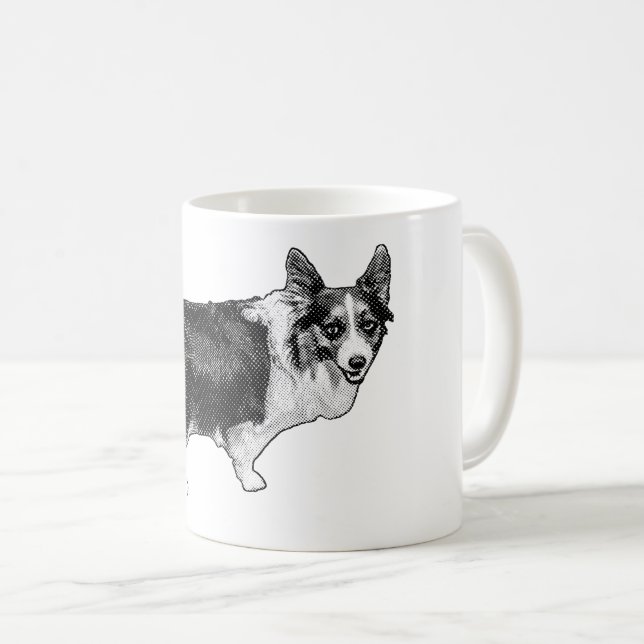 Taza De Café Corgi Prism Holiday Wink (Anverso derecho)