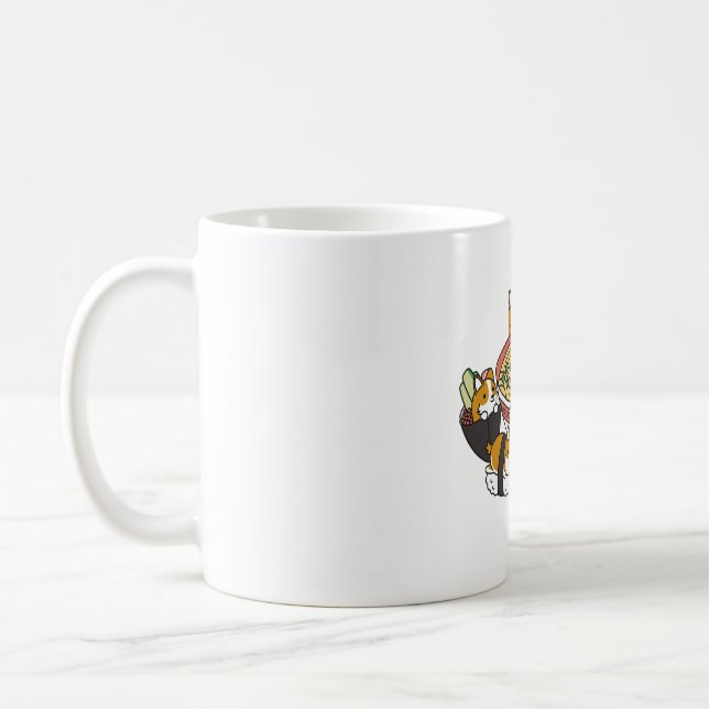 Taza De Café Corgi Ramen Sushi (Izquierda)