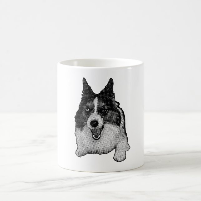 Taza De Café Corgi Saludo Con Nieve (Centro)