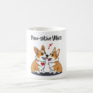 Taza De Café Corgis Vibes enamorados