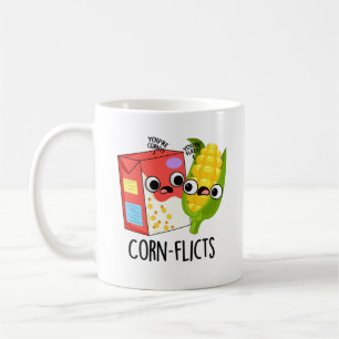 Taza De Café Corn-flicts Funny Corn Pun