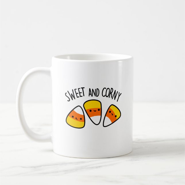 Taza De Café Corn Kernels Pun Dulce Y Corny Gracioso (Izquierda)