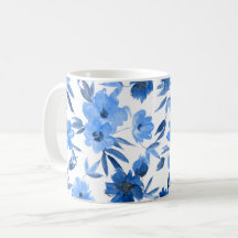 Cornflower Royal Blue Floral