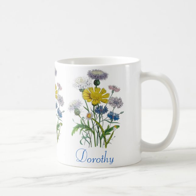 Taza De Café Cornflowers personalizado (Derecha)